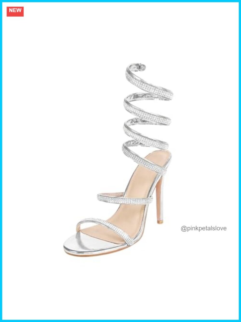 Rhinestone Ankle Wrap High Heel Sandals Strappy Prom Party